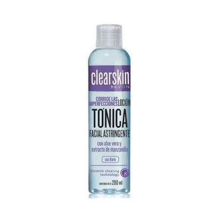 TONICA FACIAL ASTRINGENTE CON ALOE VERA CLEARSKIN AVON 200ML